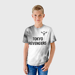Футболка детская Tokyo Revengers glitch на светлом фоне: символ све, цвет: 3D-принт — фото 2