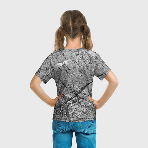 Детская футболка Расколотый скейтборд - иллюзия черепа / 3D-принт – фото 6