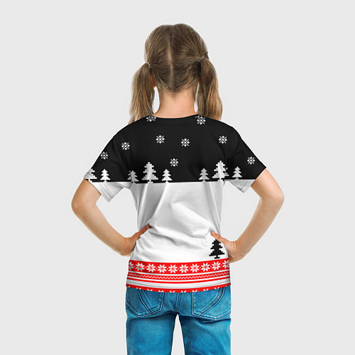Детская футболка Merry christmas - Санта Клаус / 3D-принт – фото 6