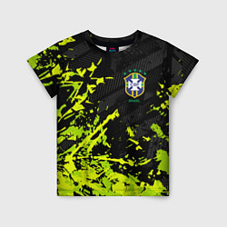 Футболка детская Сборная Бразилия пятна, цвет: 3D-принт
