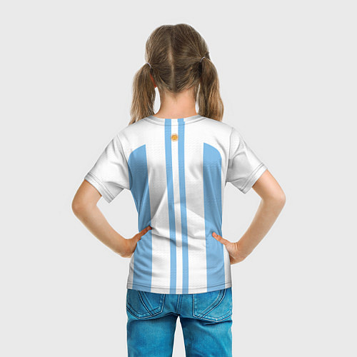 Детская футболка Сборная Аргентины ЧМ 2022 / 3D-принт – фото 6