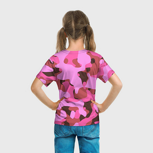 Детская футболка Абстракция в розовых тонах / 3D-принт – фото 6