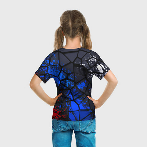 Детская футболка Триколор разлитая краска / 3D-принт – фото 6