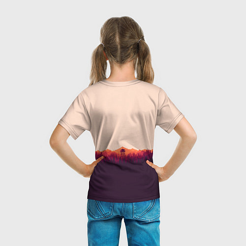 Детская футболка Контрастный пейзаж / 3D-принт – фото 6