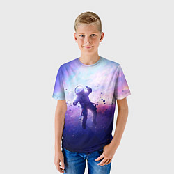 Футболка детская Космонавт в безвоздушном пространстве, цвет: 3D-принт — фото 2