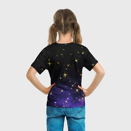 Детская футболка Сияющие звёзды вселенной / 3D-принт – фото 6