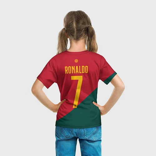 Детская футболка Роналду ЧМ 2022 сборная Португалии / 3D-принт – фото 6