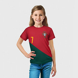 Футболка детская Роналду ЧМ 2022 сборная Португалии, цвет: 3D-принт — фото 2
