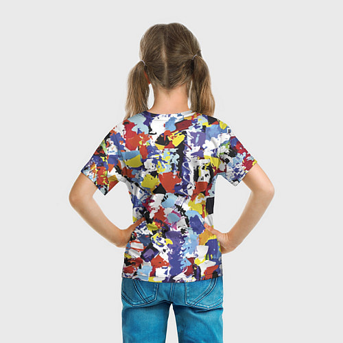 Детская футболка Экспрессивный летний паттерн / 3D-принт – фото 6