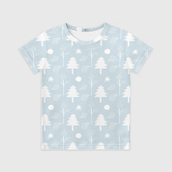 Футболка детская Зимние ёлочки, цвет: 3D-принт