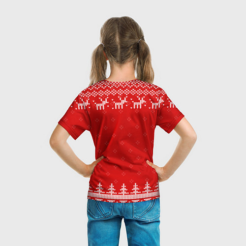 Детская футболка Новогодний инженер: свитер с оленями / 3D-принт – фото 6