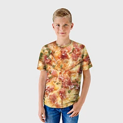 Футболка детская Вкусная пицца, цвет: 3D-принт — фото 2