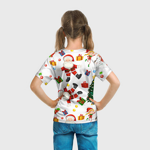 Детская футболка Танцы с Сантой возле ёлки / 3D-принт – фото 6