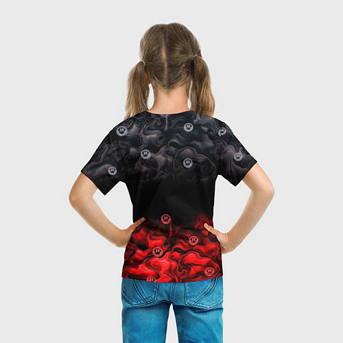 Детская футболка Генезис абстракция и смайлы / 3D-принт – фото 6