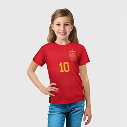 Футболка детская Педри ЧМ 2022 сборная Испании, цвет: 3D-принт — фото 2