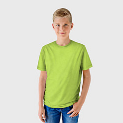 Футболка детская Текстурированный ярко зеленый салатовый, цвет: 3D-принт — фото 2
