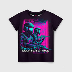 Футболка детская Cs Go neon, цвет: 3D-принт