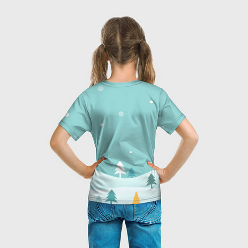 Детская футболка Милые зайчики / 3D-принт – фото 6