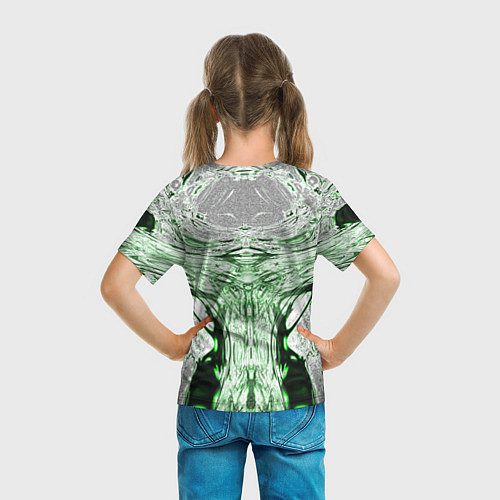 Детская футболка Зеленый узор / 3D-принт – фото 6
