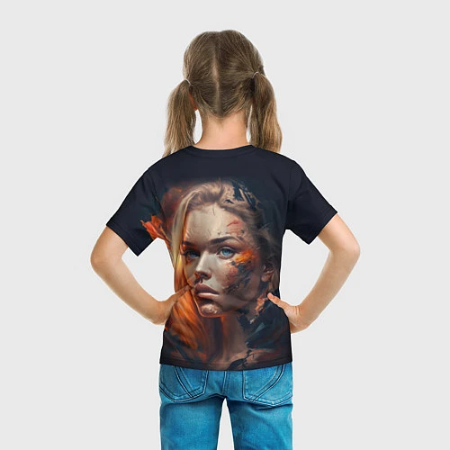 Детская футболка Красивая девушка царица / 3D-принт – фото 6