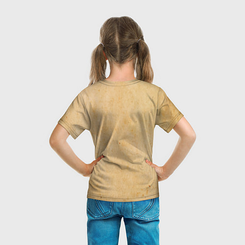 Детская футболка Следы мародеров на пергаменте / 3D-принт – фото 6