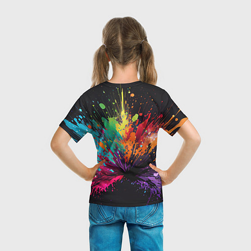 Детская футболка Волк, яркие цвета / 3D-принт – фото 6