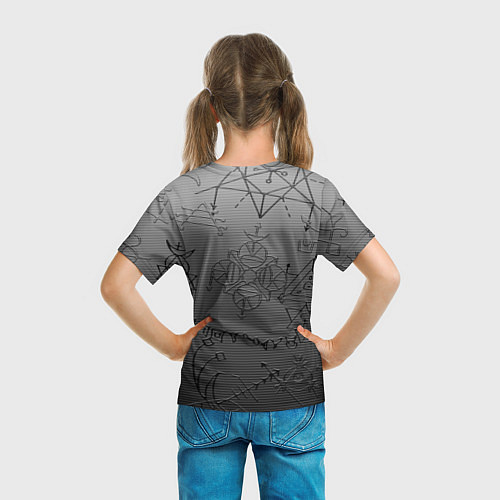 Детская футболка Wednesday glitch effect / 3D-принт – фото 6