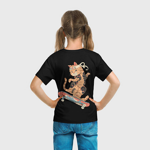 Детская футболка Japanese cat / 3D-принт – фото 6