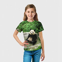 Футболка детская Панда отдыхает в ванной, цвет: 3D-принт — фото 2