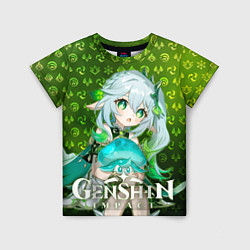 Футболка детская Нахида - Малая властительница Кусанали элементали, цвет: 3D-принт