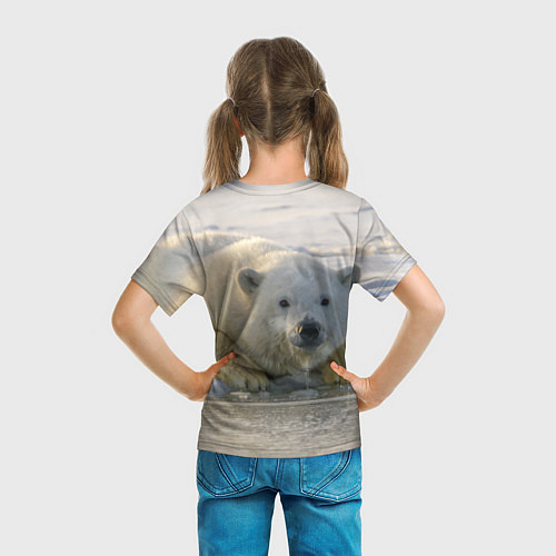 Детская футболка Белый медведь ожидает / 3D-принт – фото 6