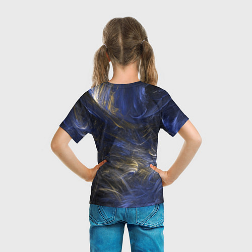 Детская футболка Синяя абстракция / 3D-принт – фото 6