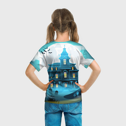 Детская футболка Семейка Аддамс - старый замок / 3D-принт – фото 6