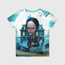 Футболка детская Семейка Аддамс - старый замок, цвет: 3D-принт