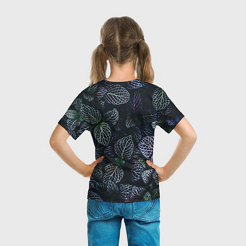 Детская футболка Паттерн из множества тёмных цветов / 3D-принт – фото 6