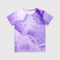 Футболка детская Абстрактный фиолетовый облачный дым, цвет: 3D-принт