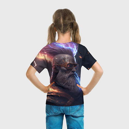 Детская футболка Зевс киберпанк / 3D-принт – фото 6