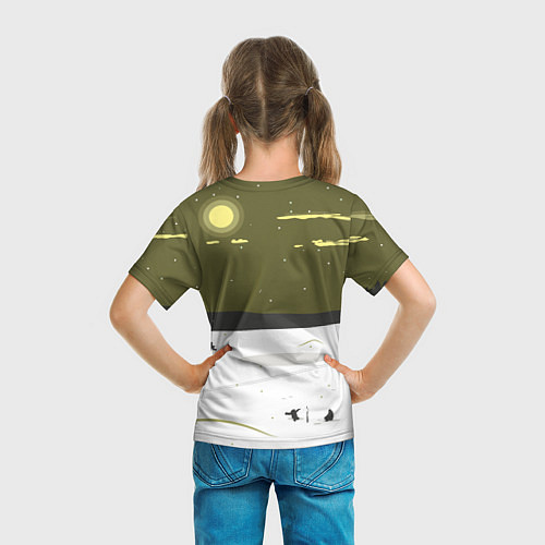 Детская футболка Зимняя рыбалка / 3D-принт – фото 6