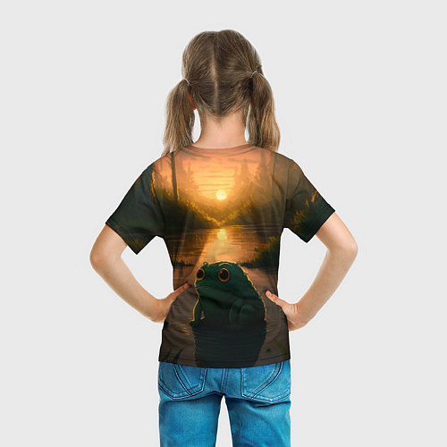 Детская футболка Лягушонок Пепе у себя дома / 3D-принт – фото 6