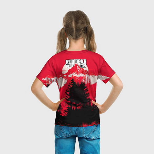 Детская футболка Red Dead Redemption, mountain / 3D-принт – фото 6