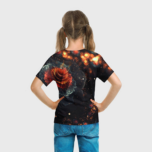 Детская футболка Midjourney Цветок вулкан / 3D-принт – фото 6