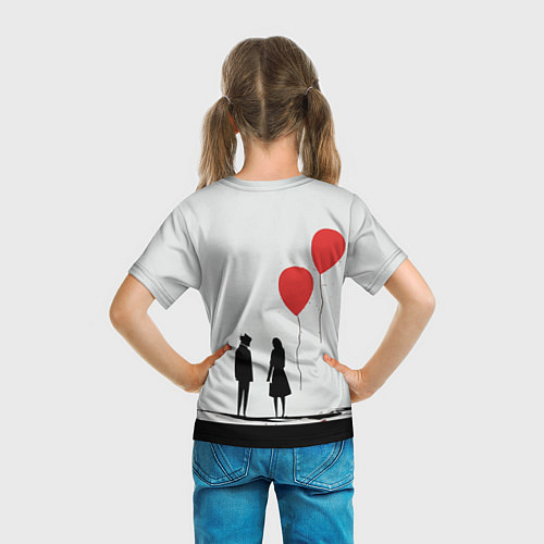 Детская футболка Минималистичный День влюблённых / 3D-принт – фото 6