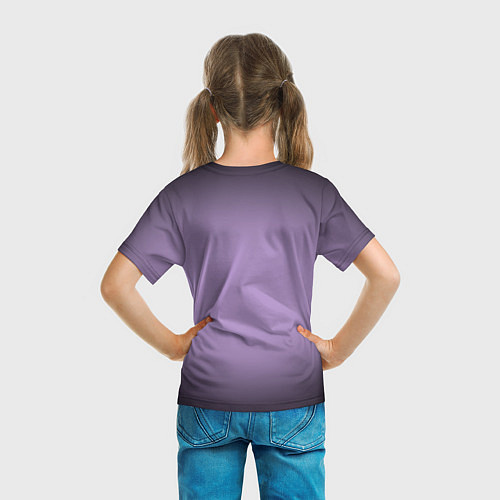 Детская футболка Сиреневый градиент / 3D-принт – фото 6