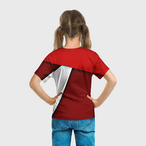 Детская футболка Спортивная геометрия / 3D-принт – фото 6