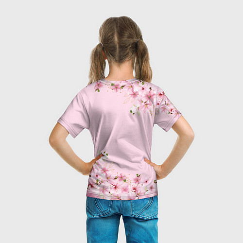 Детская футболка Папина дочка сакура / 3D-принт – фото 6