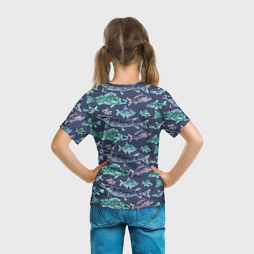 Детская футболка Сын на рыбалку с папой / 3D-принт – фото 6