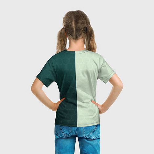 Детская футболка Розы на зеленом фоне / 3D-принт – фото 6