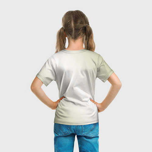 Детская футболка Восьмерка в ромашках / 3D-принт – фото 6