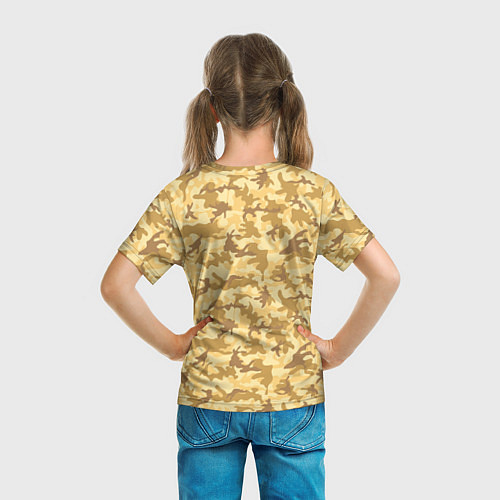 Детская футболка Пустынный камуфляж / 3D-принт – фото 6
