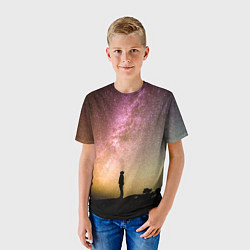 Футболка детская В окружении звёзд, цвет: 3D-принт — фото 2